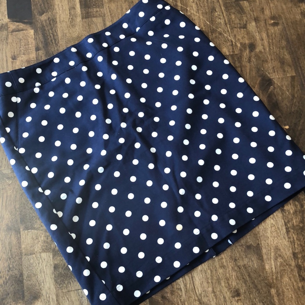 Pencil skirt navy polka dot size 14 merona
